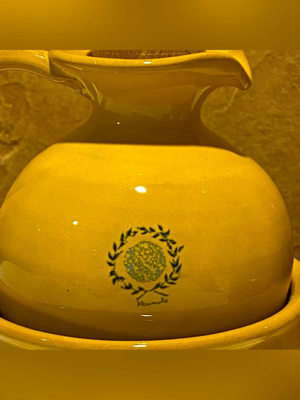 MAMMA RÓ CAMEO COLLECTION CERAMIC CRUET + SALT & PEPPER SHAKER SET, YELLOW